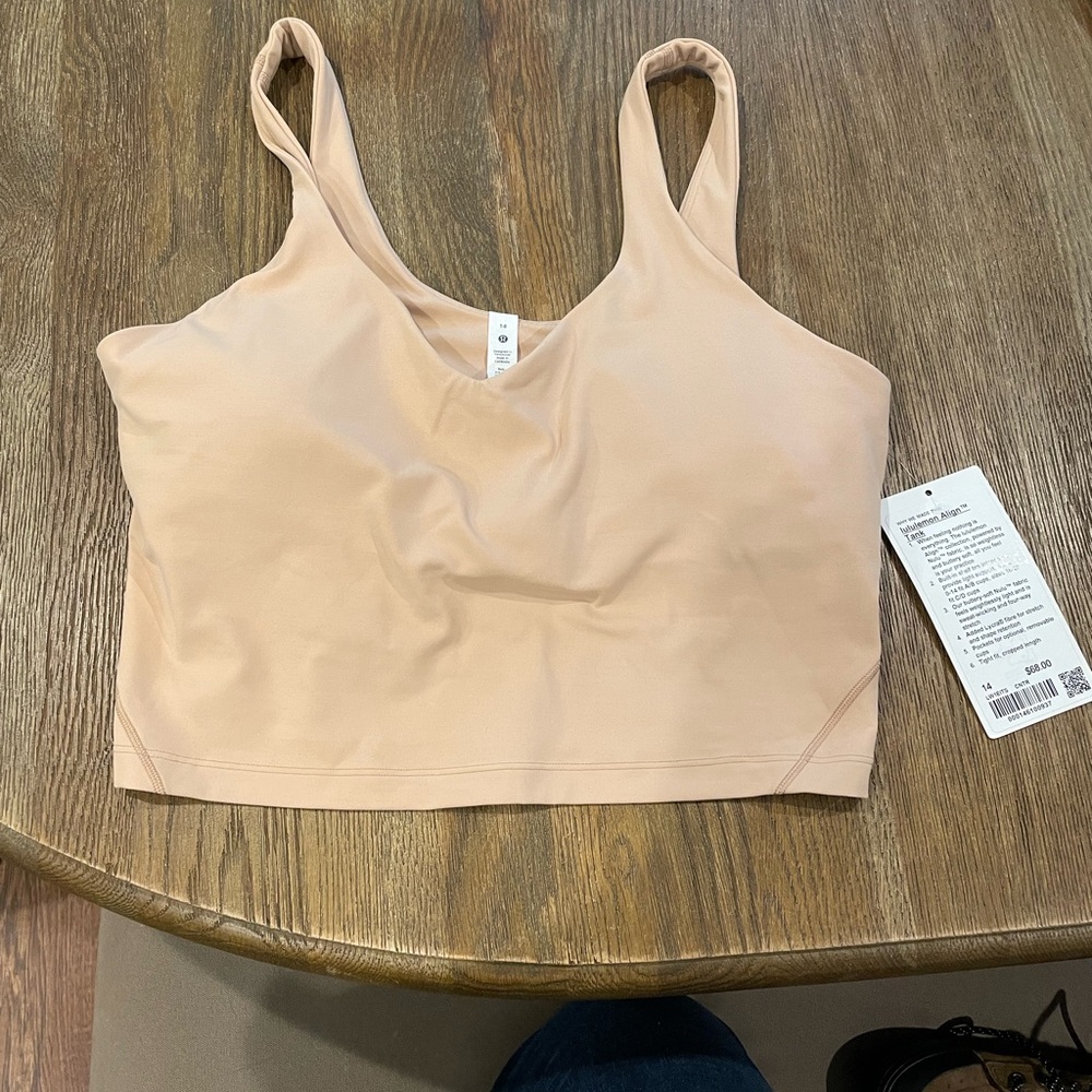 Lululemon Align tank top sz 14 NWT